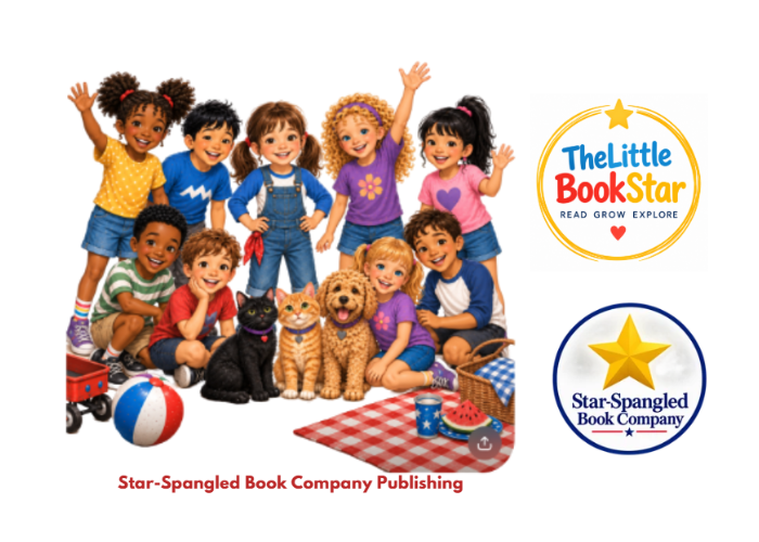 The Little Book Star characters and children